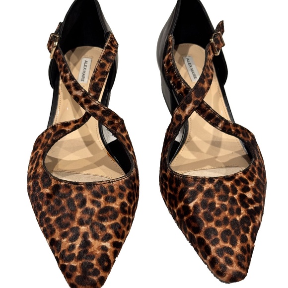 Alex Marie Caden Calf Hair Pumps Leopard Animal Low Heel Hair on Hide Size 9.5 - Picture 7 of 9